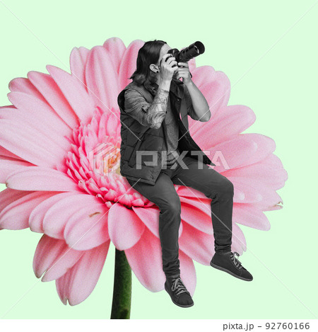 Contemporary art collage. Concept of vintage retro style, creativity, imagination, inspiration, artwork and ad. Surrealism Contemporary art collage. Concept of vintage retro style, creativity, imagination, inspiration, artwork and ad. Surrealism 92760166
