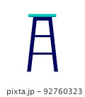 Icon of flat tall chair for bar. Vector illustration 92760323