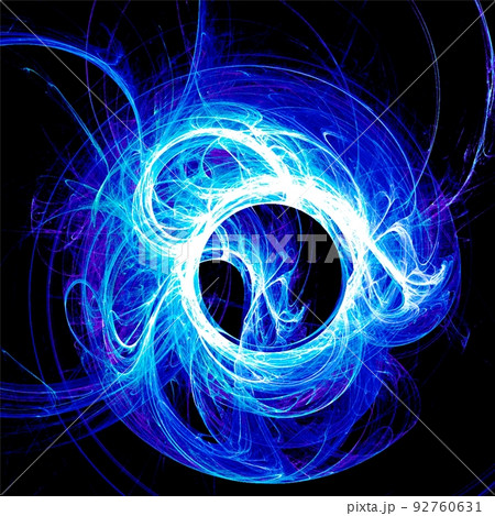 fantastic space illustration of a green planet on a black background, star system, color graphics, background, design 92760631
