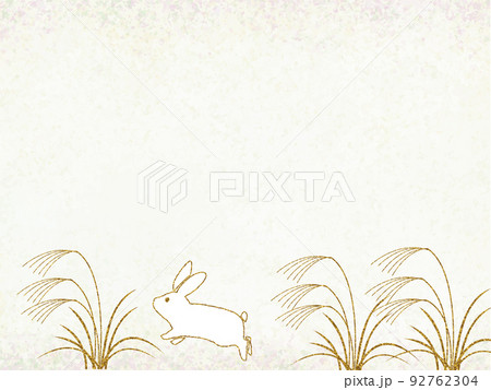 シンプルでおしゃれな和風フレーム背景4 92762304