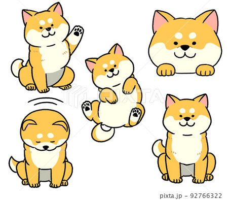 茶色い柴犬セット 92766322