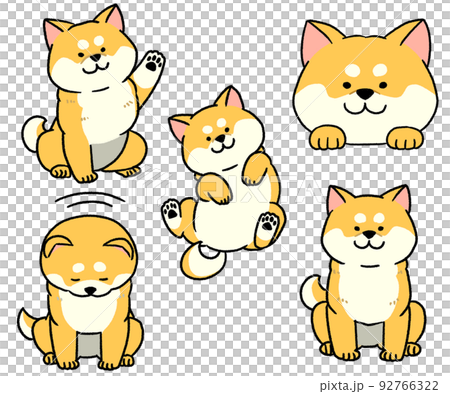 茶色い柴犬セット 92766322