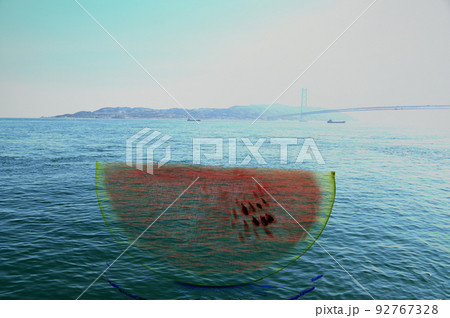 青い海とスイカ 青い海とスイカ 92767328