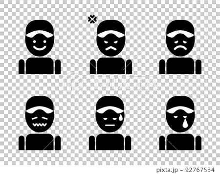 Silhouette icon of a person with a happy expression Silhouette icon of a person with a happy expression 92767534
