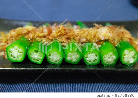 夏野菜の和食料理・オクラのお浸しのおつまみ（東京都千代田区） 92768830
