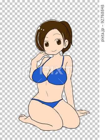 ビキニの女性のイラスト素材 [92768848] - PIXTA