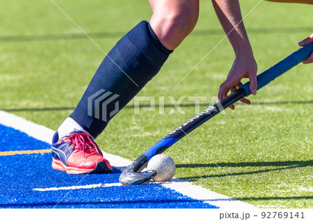 Hockey Player Short Corner Ball Stick Hand  Only 92769141