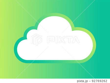 クラウド　グリーン　イラスト素材 92769262