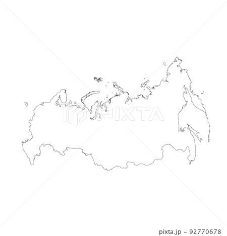 Russia vector country map outline 92770678