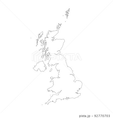 United Kingdom vector country map outline United Kingdom vector country map outline 92770703