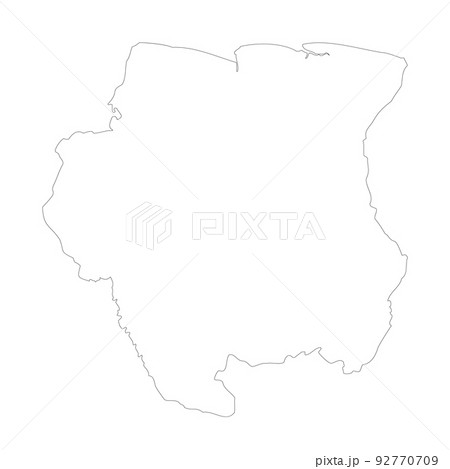 Suriname vector country map outline Suriname vector country map outline 92770709