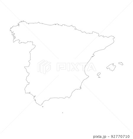 Spain vector country map outline 92770710
