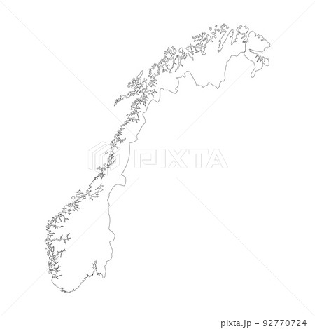 Norway vector country map outline Norway vector country map outline 92770724