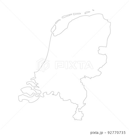Netherlands vector country map outline 92770735