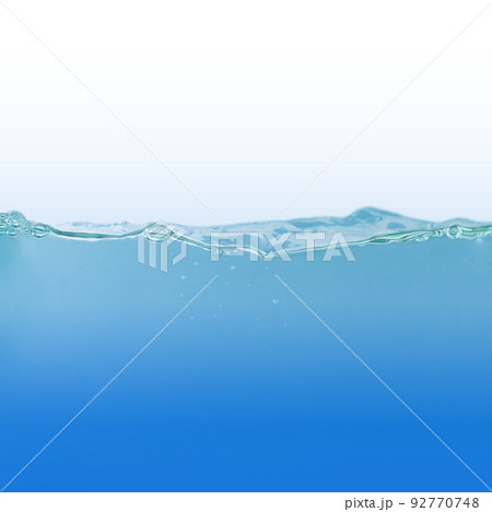 Fresh water surface with splash and air bubbles . 92770748