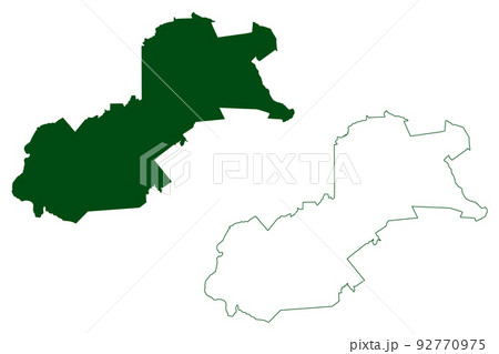 Saucillo municipality (Free and Sovereign State of Chihuahua, Mexico, United Mexican States) map vector illustration, scribble sketch Saucillo map 92770975
