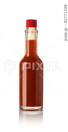 bottle of spicy on a white bottle of spicy on a white 92771398