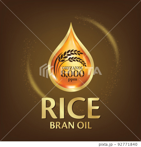Rice bran oil. Vector illustration 92771840