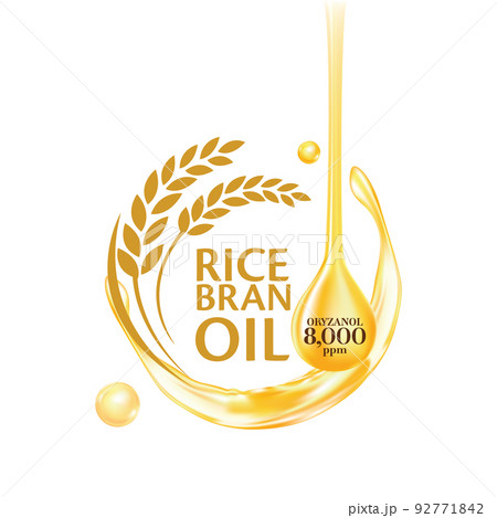 Rice bran oil. Vector illustration 92771842