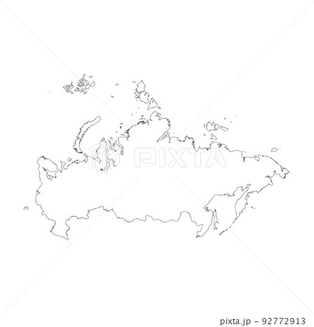 Russia vector country map outline 92772913