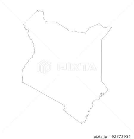 Kenya vector country map outline