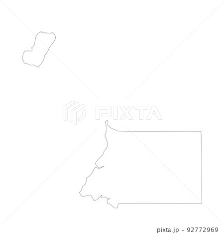 Equatorial Guinea vector country map outline 92772969