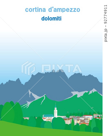 コルティナ・ダンペッツォ　cortina　d'ampezzo　ドロミーティ　dolomiti　夏 92774911