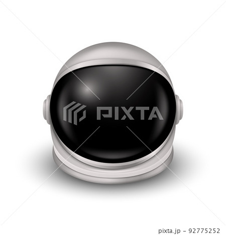 Vector 3d Realistic Astronaut Helmet, Cosmonaut Mask with Transparent Glass Visor for Space Exploration Isolated. White Suit Part for Spaceman Head Protection. Space Helmet Design Template Vector 3d Realistic Astronaut Helmet, Cosmonaut Mask with Transparent Glass Visor for Space Exploration Isolated. White Suit Part for Spaceman Head Protection. Space Helmet Design Template 92775252