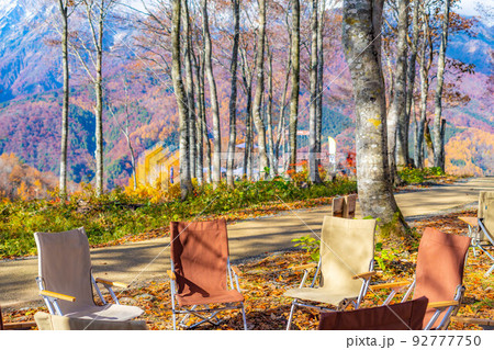 【キャンプ素材】秋のキャンプ風景【長野県】 【キャンプ素材】秋のキャンプ風景【長野県】 92777750