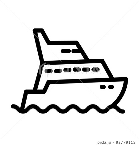 Illustration Vector Graphic of Yacht Icon Illustration Vector Graphic of Yacht Icon 92779115