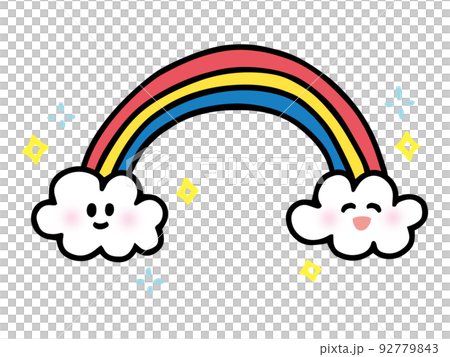 かわいい笑顔の虹の架け橋 かわいい笑顔の虹の架け橋 92779843