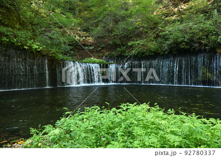 軽井沢の白糸の滝、長野県 軽井沢の白糸の滝、長野県 92780337