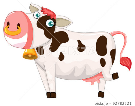 Happy cow cartoon character 92782521