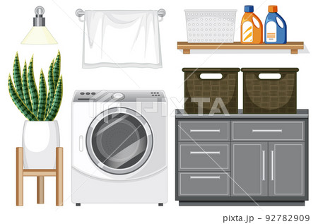 Laundry room objects set 92782909