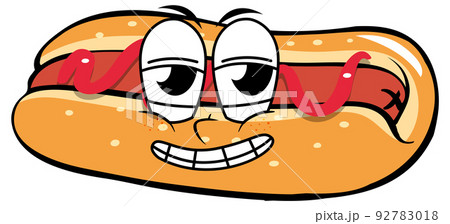 Hotdog with funny face Hotdog with funny face 92783018
