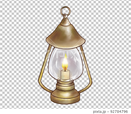 Realistic watercolor illustration of a retro lantern Realistic watercolor illustration of a retro lantern 92784796
