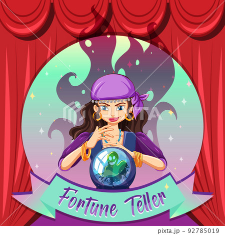 Fortune teller with crystal ball Fortune teller with crystal ball 92785019