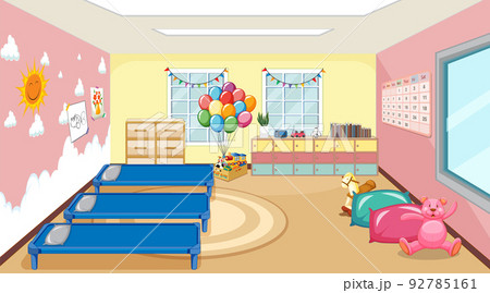 Scene with beds and toys in the room 92785161