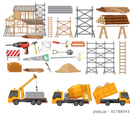 Set of construction site objects 92786043