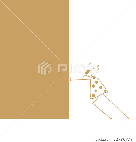 icon Line Art Simple Line アイコン 線画 壁を押す人 icon Line Art Simple Line アイコン 線画 壁を押す人 92786775
