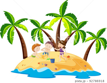 Scene with people on the beach Scene with people on the beach 92786918