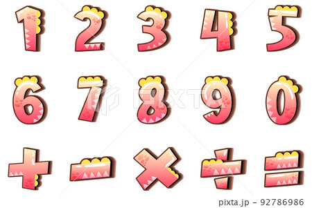 Counting number 0 to 9 and math symbols Counting number 0 to 9 and math symbols 92786986