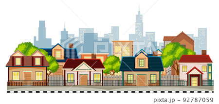 Urban cityscape isolated on white background Urban cityscape isolated on white background 92787059