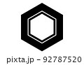 日本の家紋亀甲 92787520