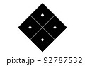 日本の家紋隅立て四つ目 92787532