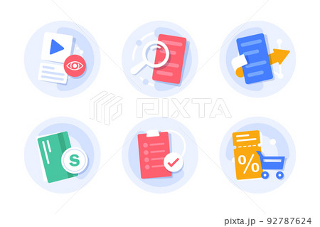 Clipboard communication, management service page, business paper. Vector illustration 92787624