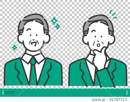 帶有微笑和姿勢的男性矢量插圖素材 積極的面部表情集 帶有微笑和姿勢的男性矢量插圖素材 積極的面部表情集 92787723