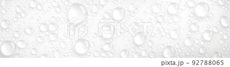 Condensation water drops on white background, rain 92788065