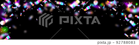 Festive texture with neon rainbow confetti 92788083