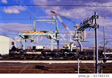 1999年 安治川口駅から見た貨物ターミナルの様子 1999年 安治川口駅から見た貨物ターミナルの様子 92788330